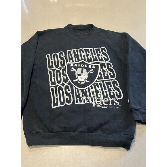 Vintage 90s Oakland Raiders Crew Neck Sweatshirt The Game Las Vegas Los Angeles - Picture 1 of 7